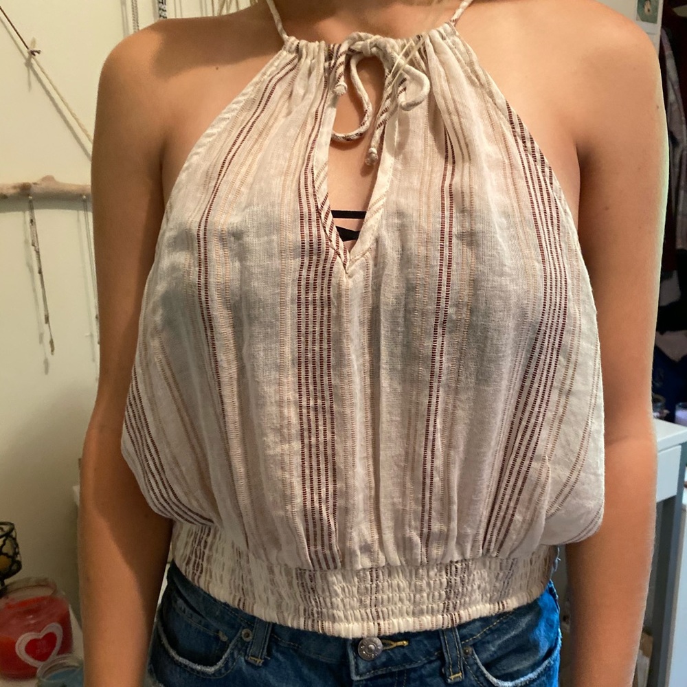 Striped halter top